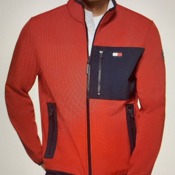 Tommy Hilfiger Men’s Regular-Fit Colorblocked Soft Shell Jacket - Picture 11 of 12
